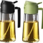 Ölsprüher für Speiseöl – 470ml Olivenöl Flasche – 2-in-1 Ölspender und Ölsprüher – Küchen Gadgets für Kochen, Salat und Grill Schwarz & Grün Ölsprüher für Speiseöl – 470ml Olivenöl Flasche – 2-in-1 Ölspender und Ölsprüher – Küchen Gadgets für Kochen, Salat und Grill Schwarz & Grün